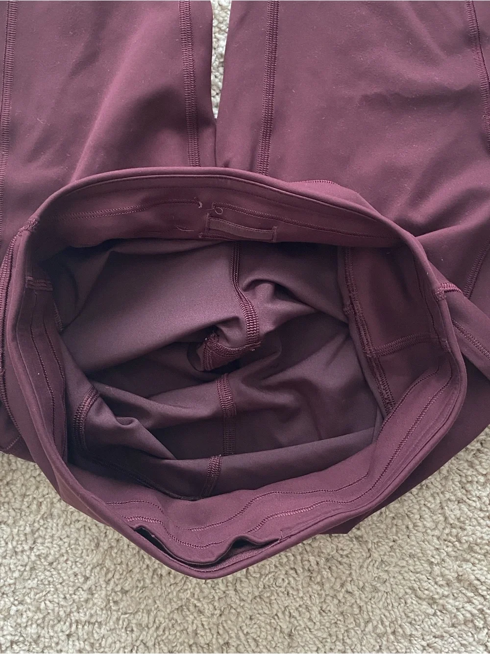 Lululemon Invigorate High-Rise Tight  Workout Leggings 8 Medium Maroon Burgundy